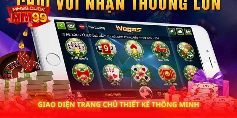 Giao diện trang chủ thiết kế thông minh